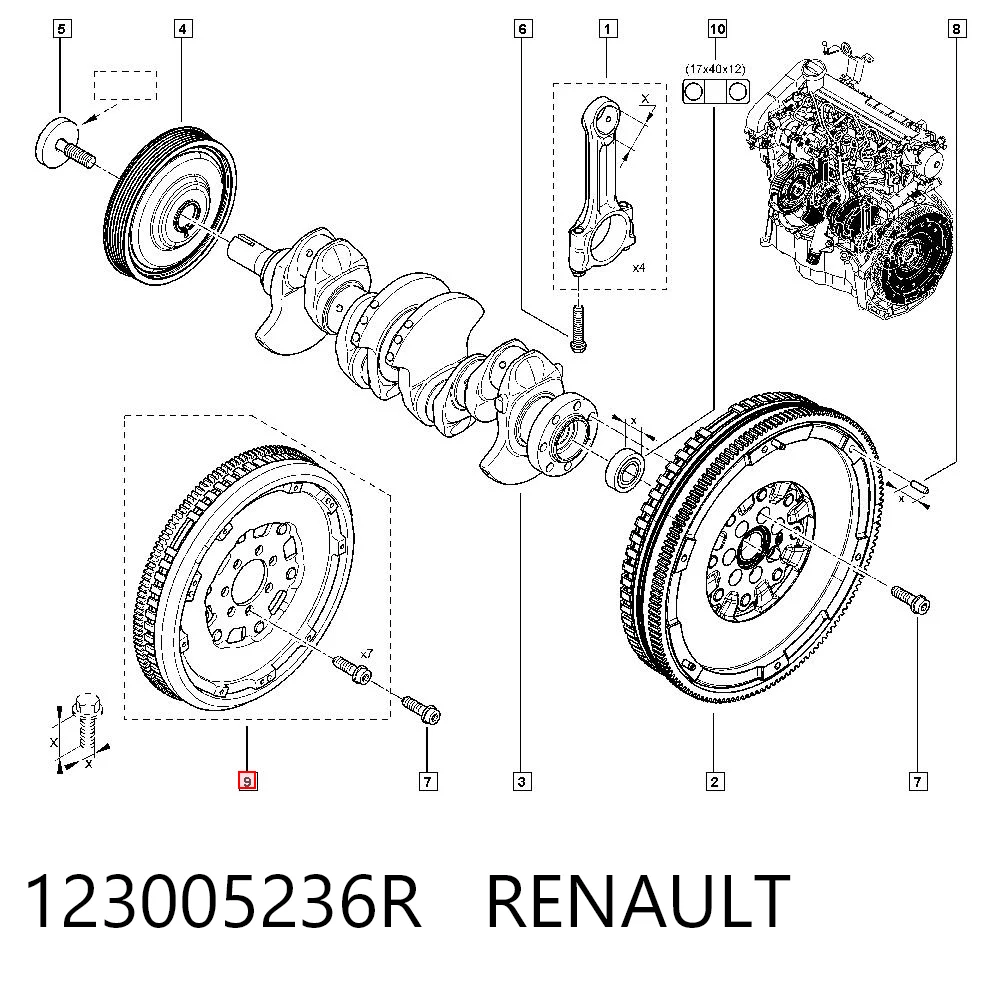 415057309 Polcar Volante de motor