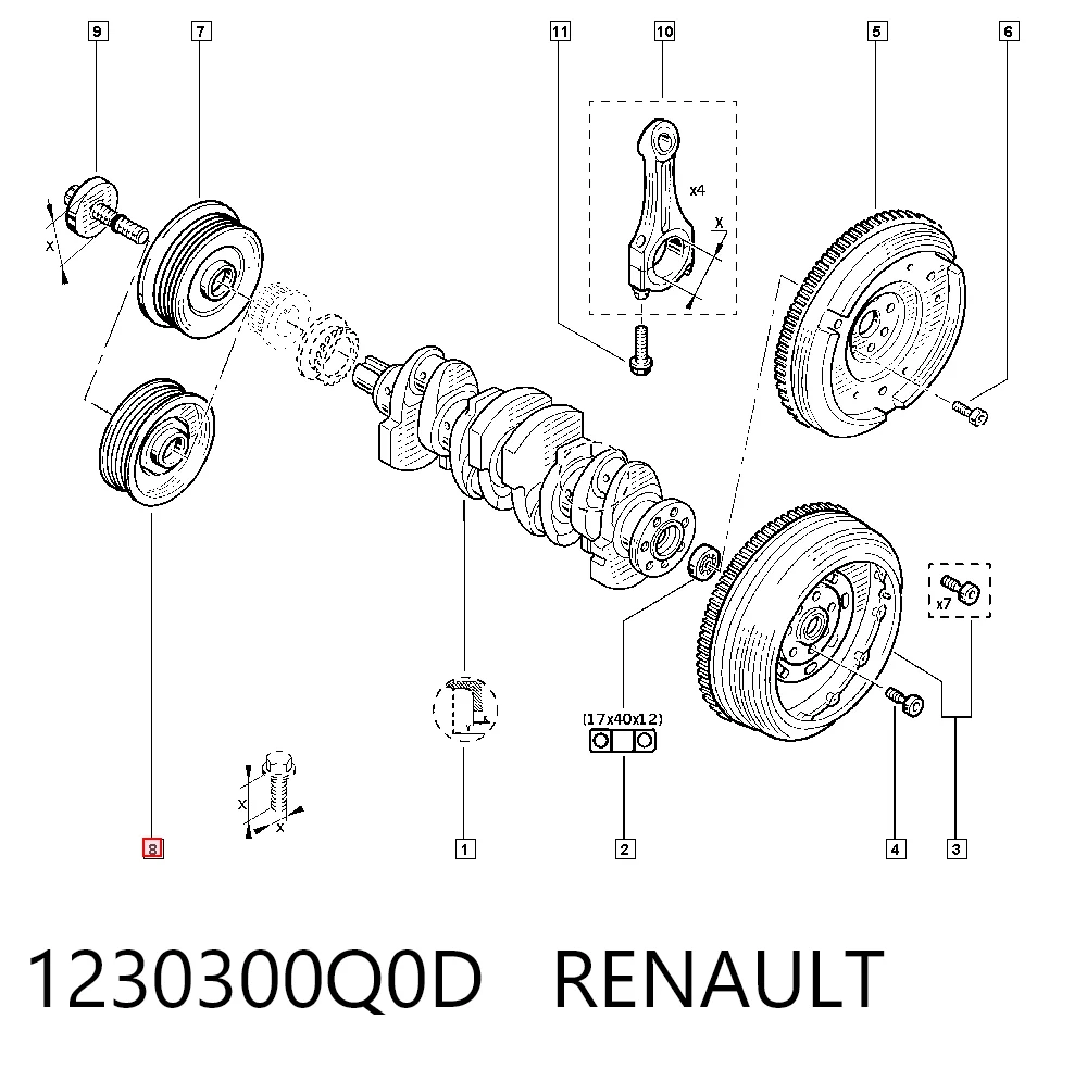 Polia de cambota Nissan/Infiniti 1230300QAD preço, a partir de 81,39 USD