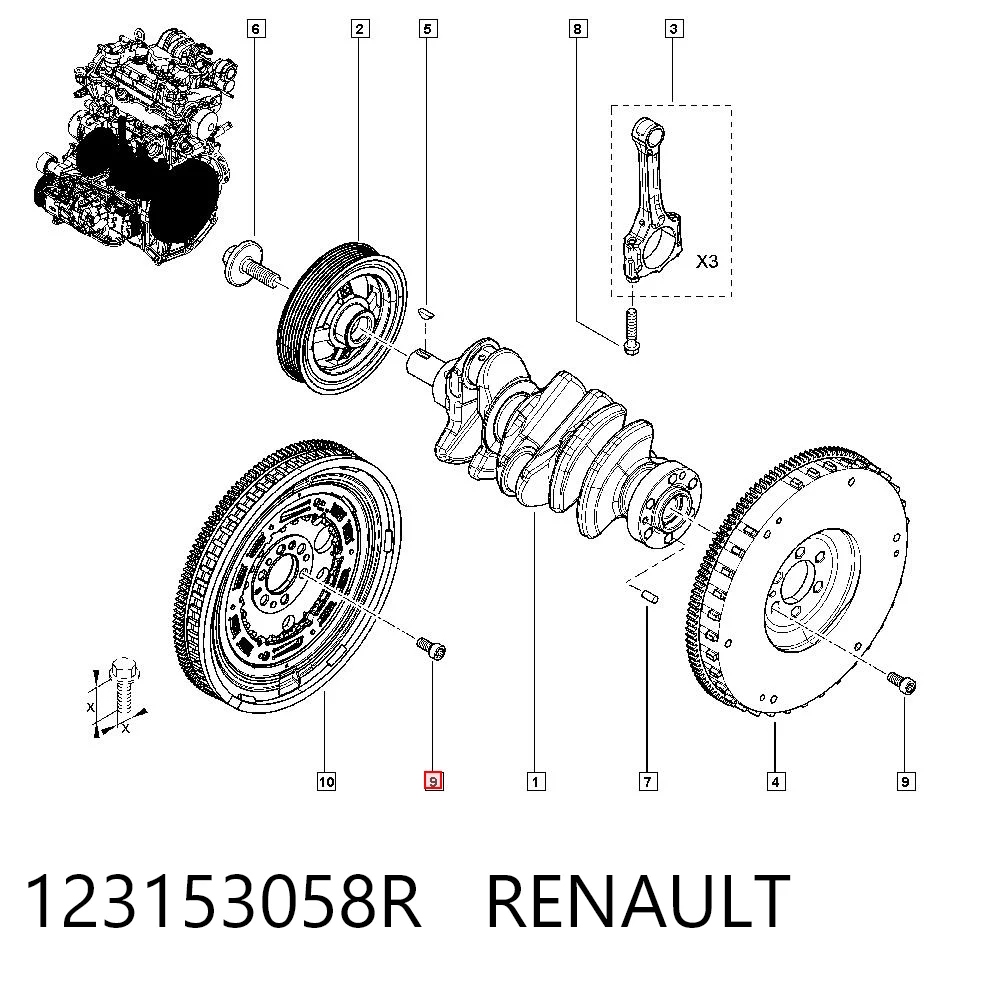 Parafuso de fixação de volante Peugeot/Citroen 95517848 preço, a partir de 13,30 USD