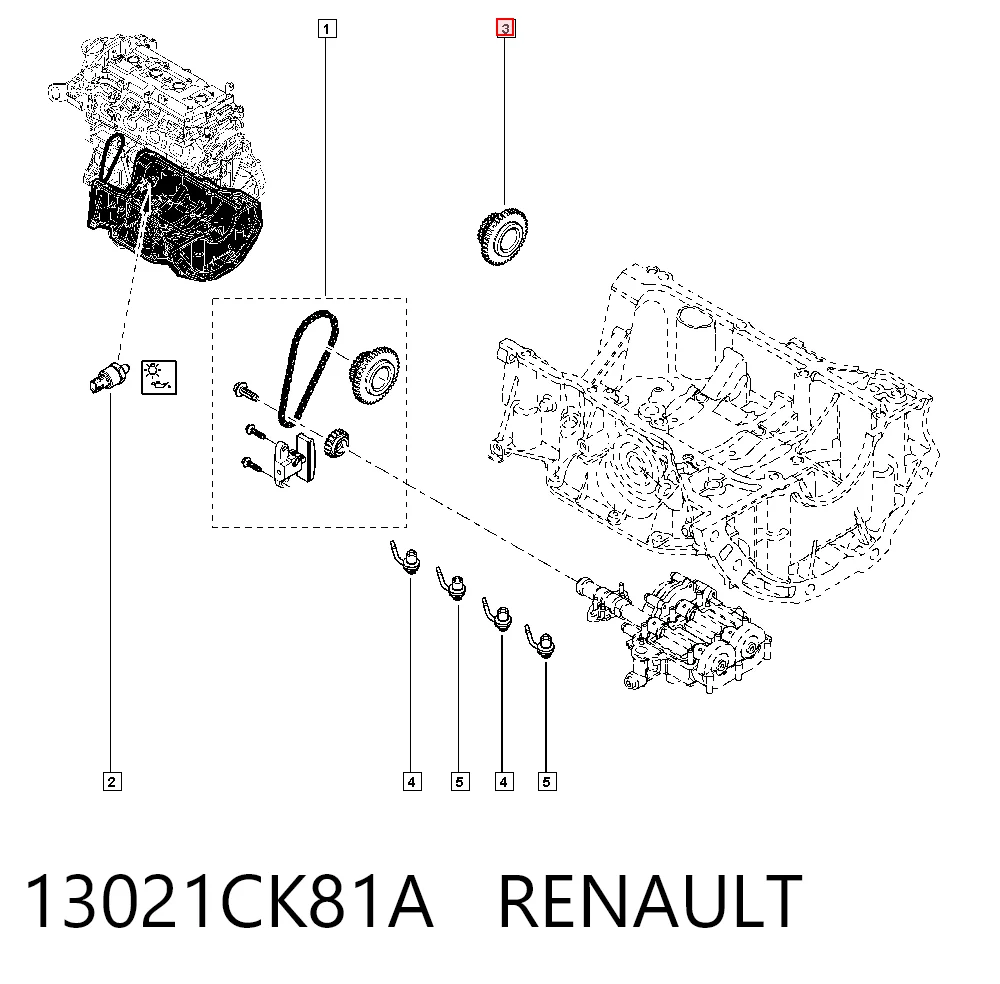 Engrenagem de cadeia da roda dentada de acionamento de cambota de motor para Nissan Tiida  C11X