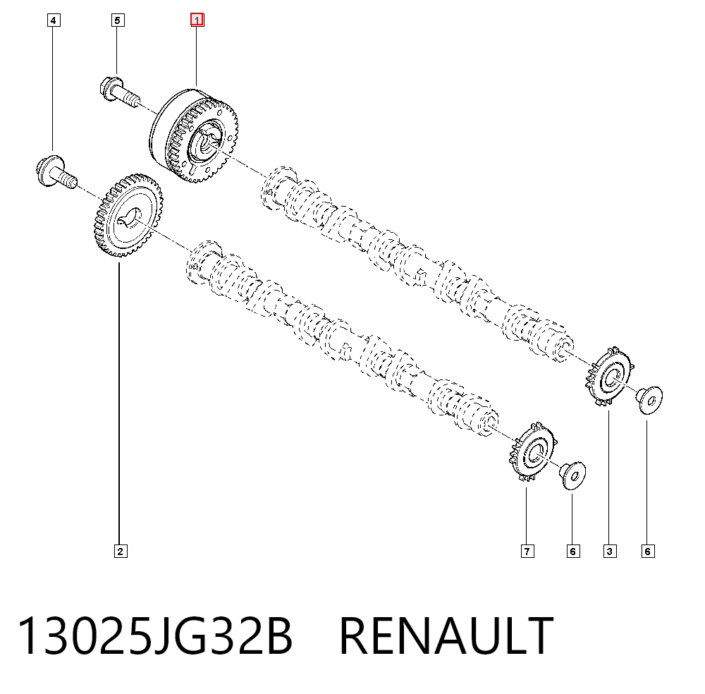 13025JG31B Nissan/Infiniti Engrenagem de cadeia da roda dentada da árvore distribuidora de motor