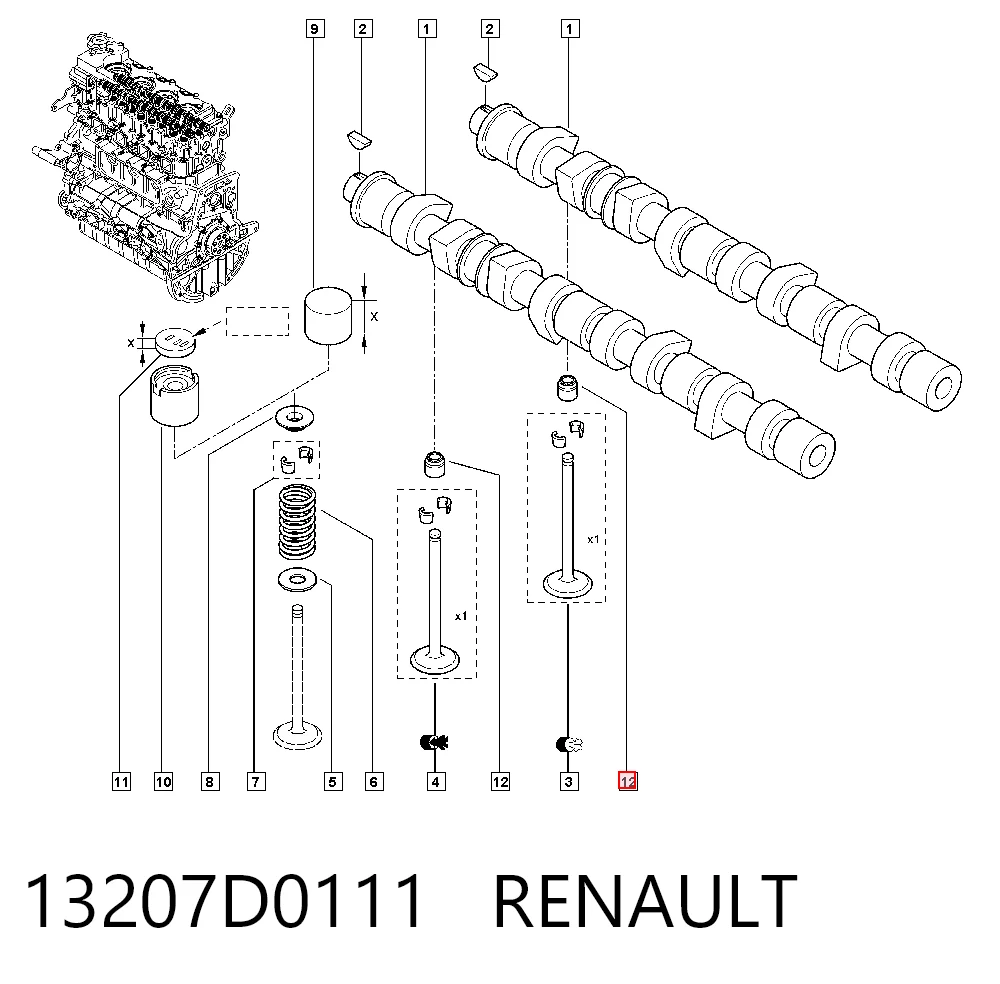 Bucim de válvula (coletor de óleo), admissão/escape Renault Master preço, a partir de 1,07 USD