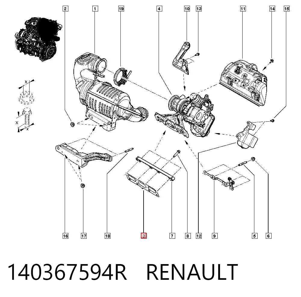Vedante de tubo coletor de escape para Mercedes A W177
