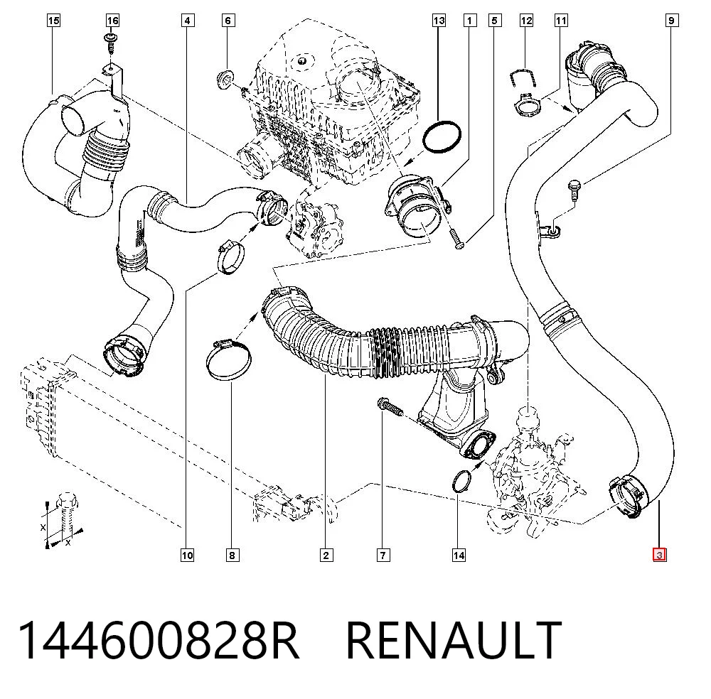 Mangueira (cano derivado) de intercooler 166346 NRF