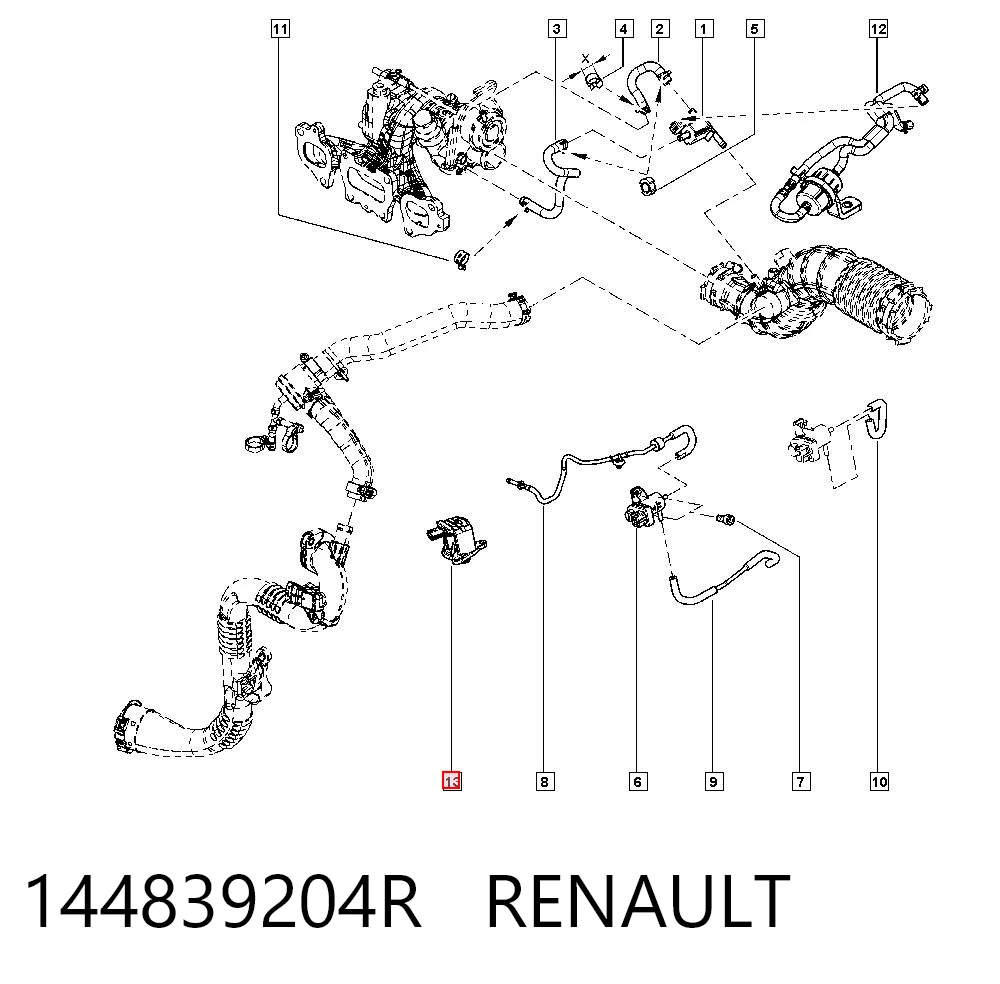 144839204R Renault (RVI) Convertidor de pressão (solenoide) de supercompressão