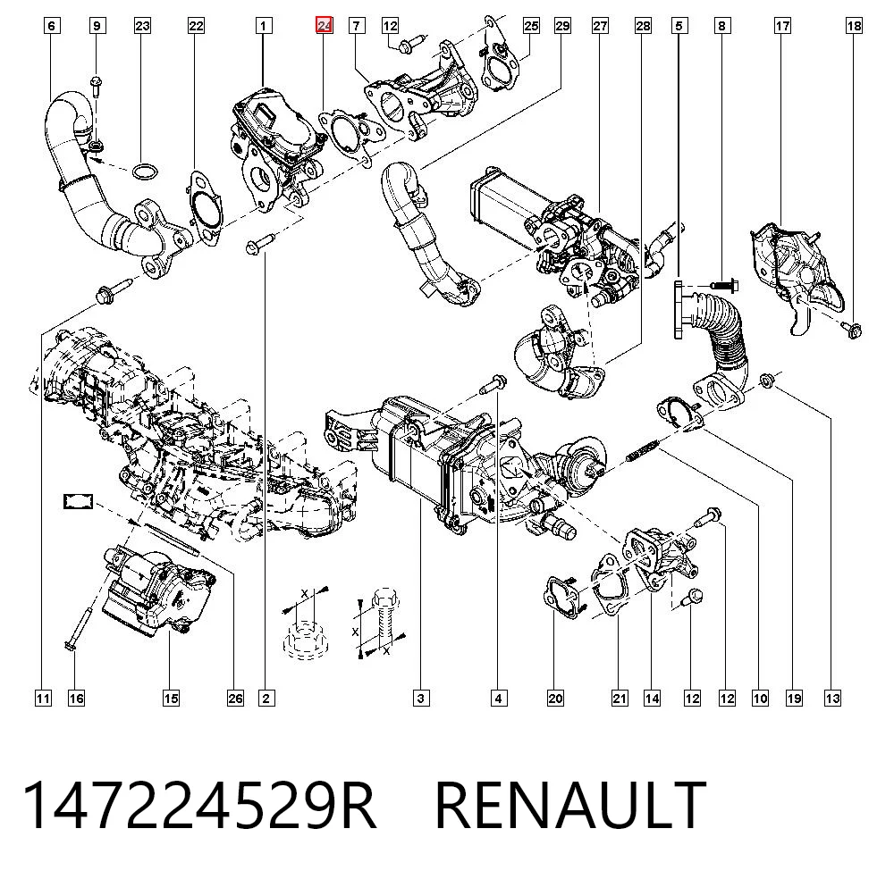 95519091 General Motors Vedante de válvula EGR de recirculação