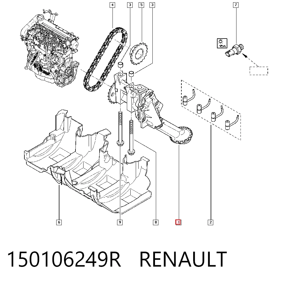 Bomba de óleo para Dacia Duster HS