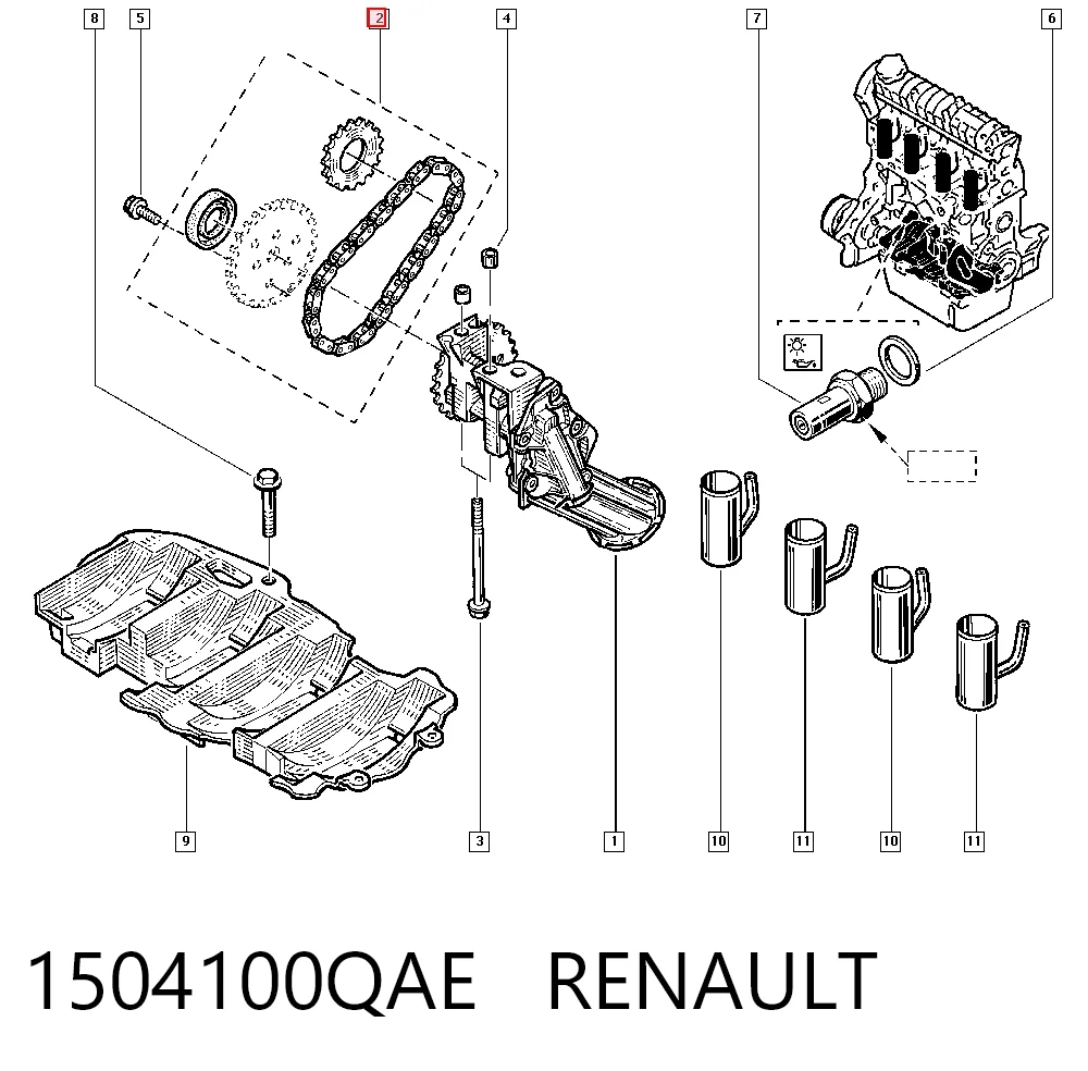 Cadeia de bomba de óleo, kit Opel 9110520 preço, a partir de 44,62 USD