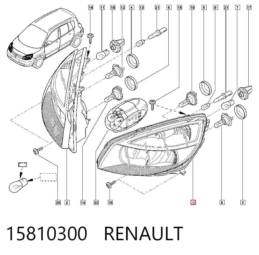 Compre Luz esquerda Renault Scenic 2
