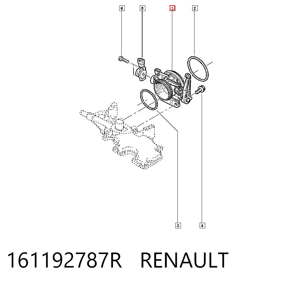 161192787R Renault (RVI) Válvula de borboleta montada