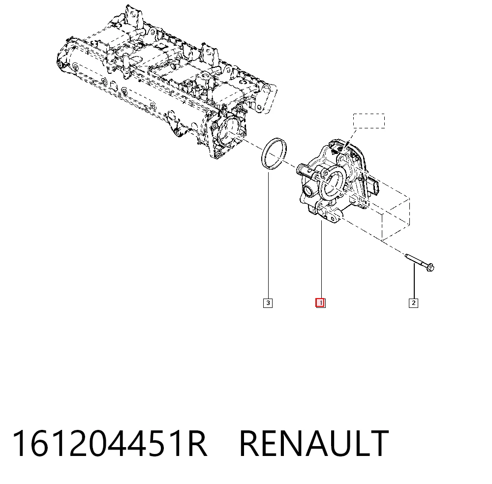  Válvula de borboleta montada Dacia Duster SUV (HS) (2010 - 2018) 