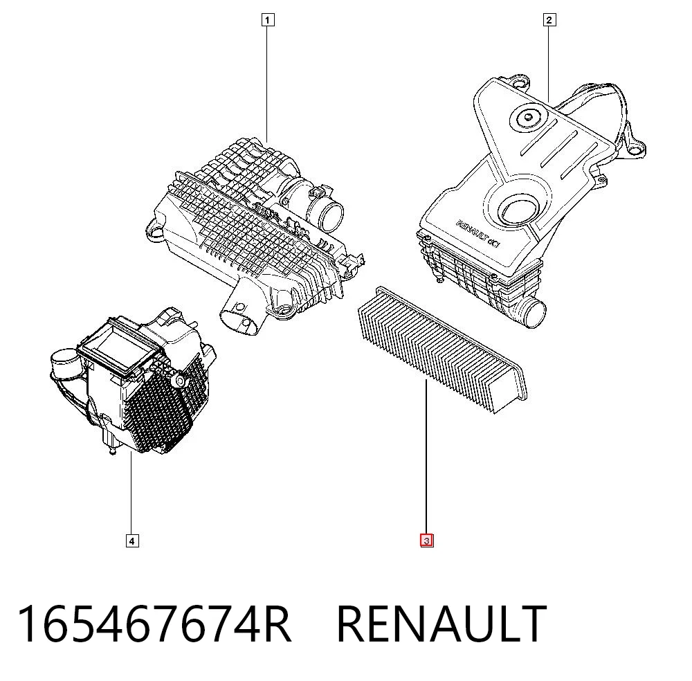 165467674R Renault (RVI) Filtro de ar