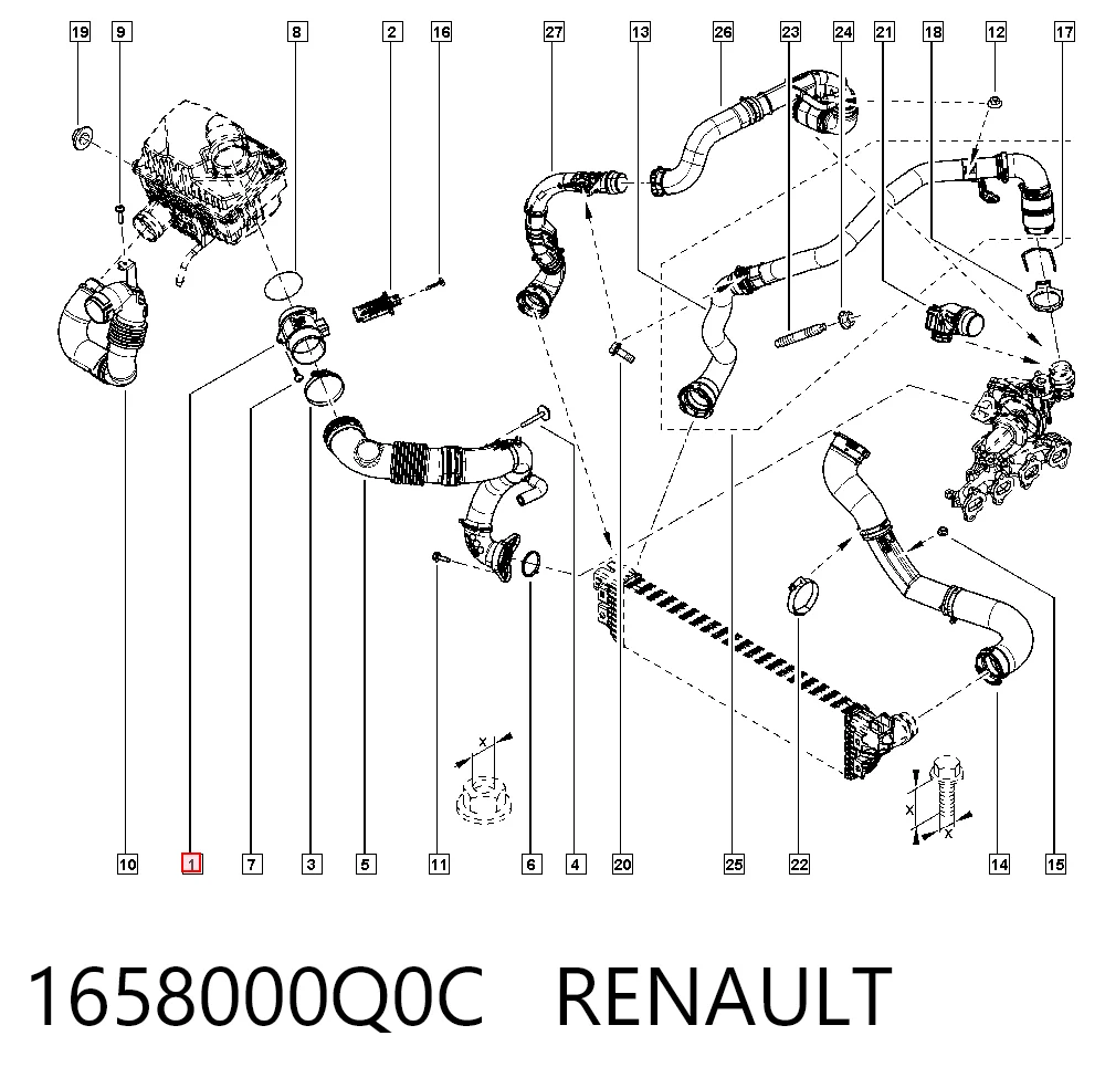 Cano derivado de ar do medidor de consumo do ar Renault Master III JV ao melhor preço