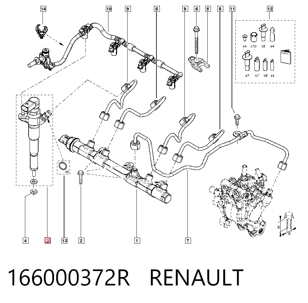 Injetor de injeção de combustível para Nissan Navara NP300 IV D23, D23T