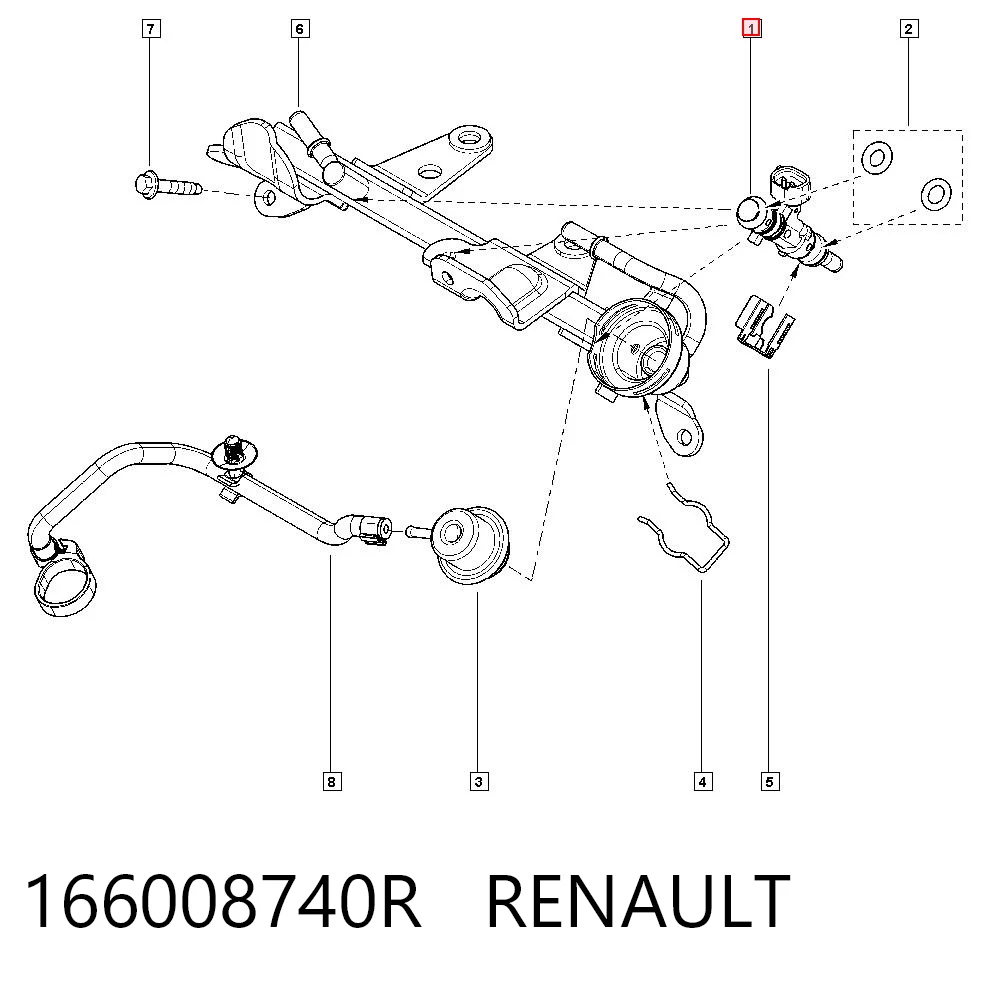 166008740R Renault (RVI) Injetor de injeção de combustível