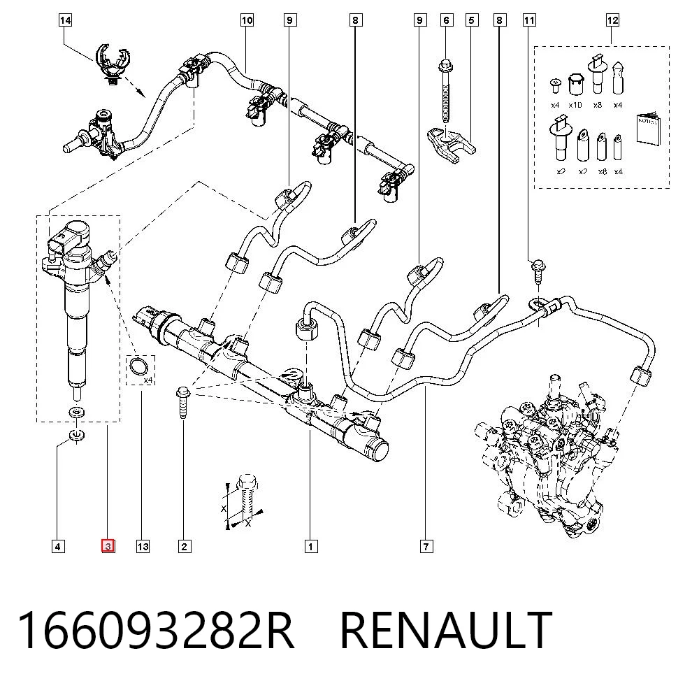 Injetor de injeção de combustível Nissan Navara NP300 IV pick-up (D23, D23T) (2014 - 2021) NP300 IV