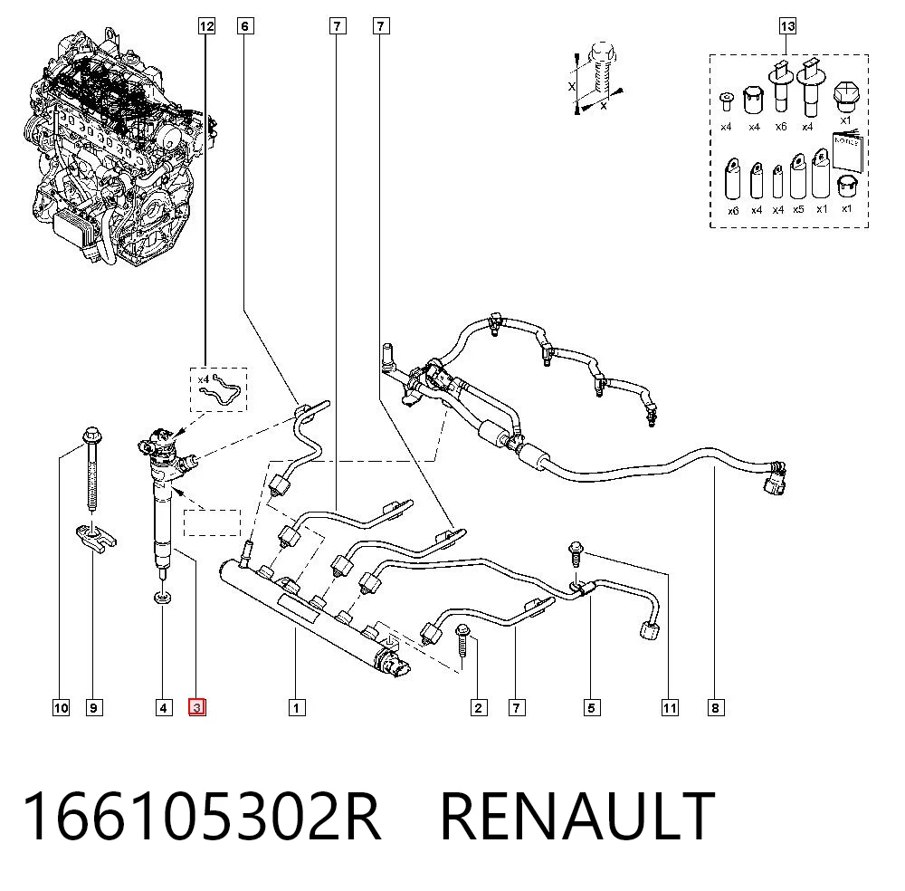 Injetor de injeção de combustível VAG 166105302R