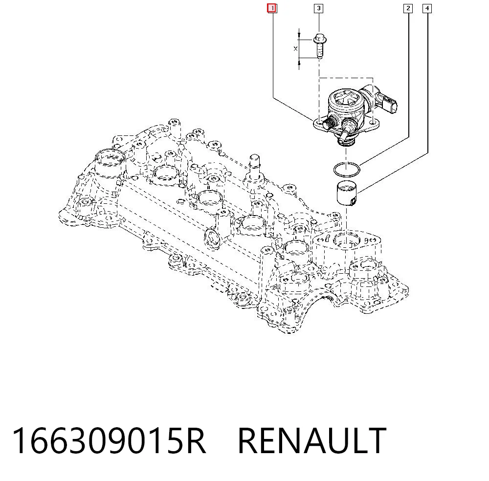  Bomba de combustível de pressão alta Renault DOKKER monovolume (FE) (2012 - 2020) 