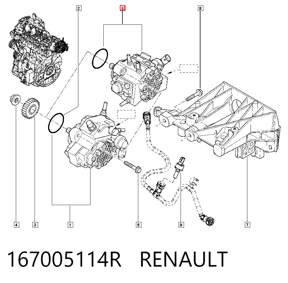 Bomba de combustível de pressão alta Peugeot/Citroen 95517997