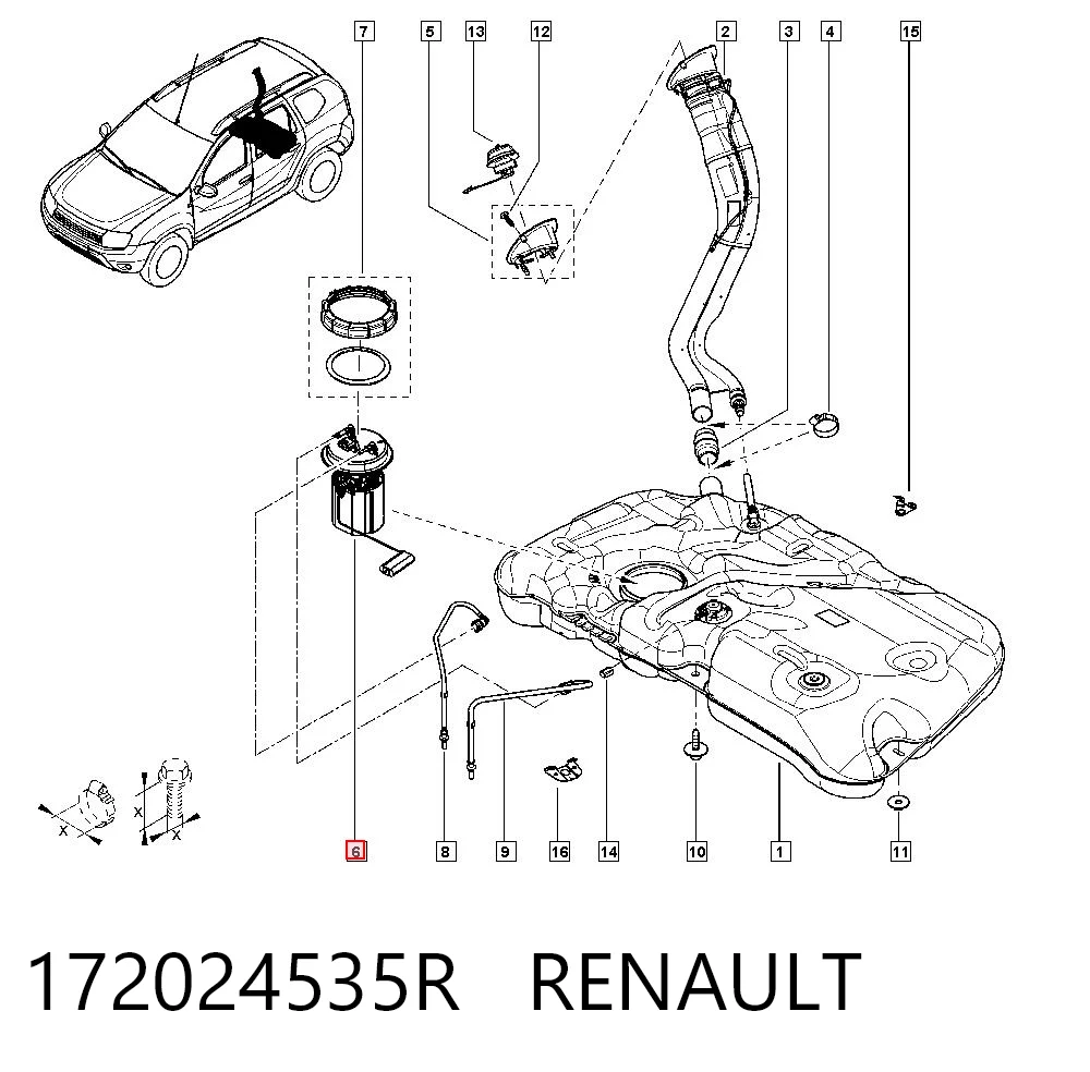 Sensor do nível de combustível no tanque Dacia Duster  HS ao melhor preço
