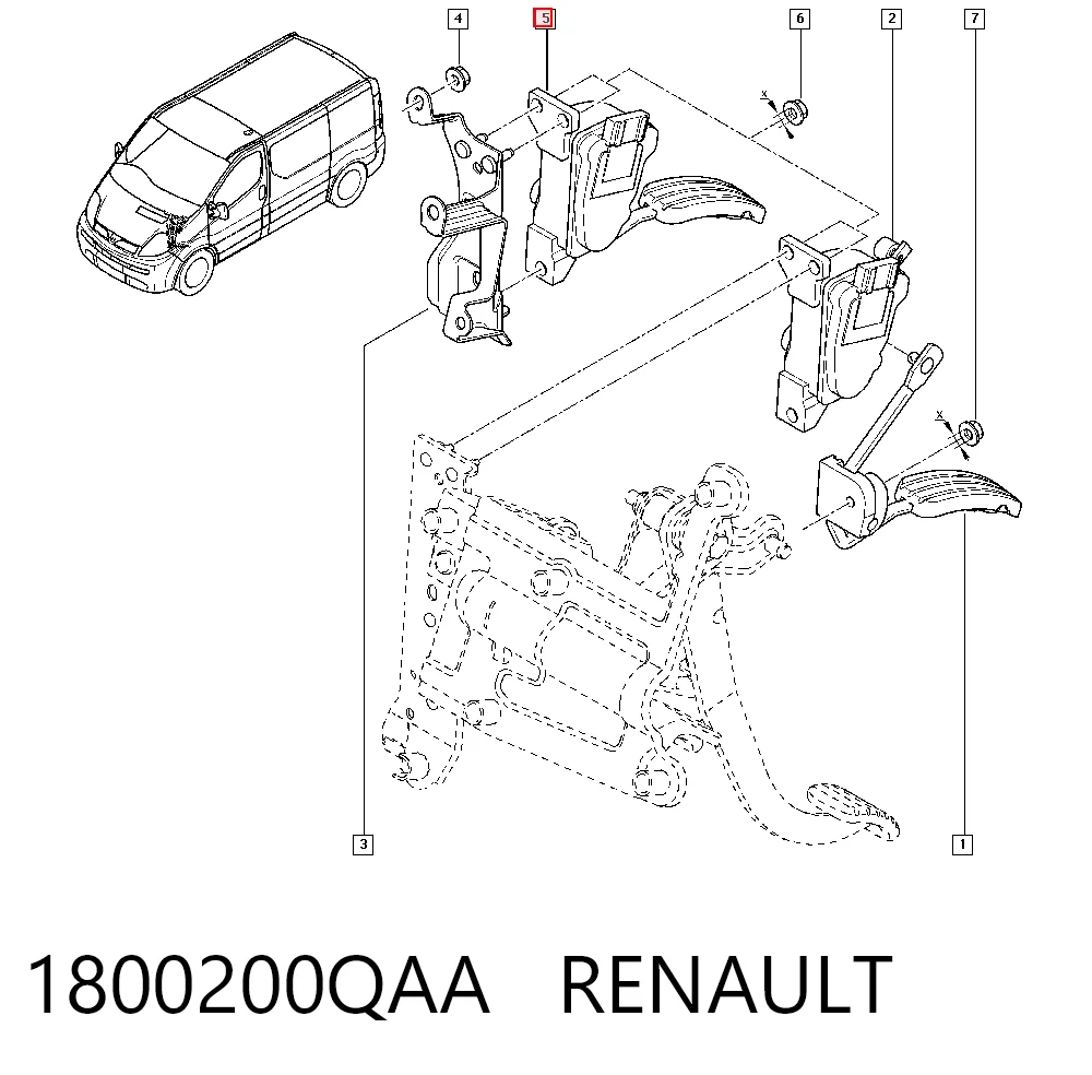 Pedal de gás (de acelerador) Nissan/Infiniti 1800200QAA