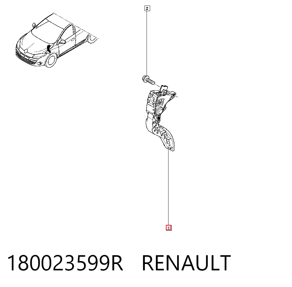 Pedal de gás (de acelerador) Renault Megane III KZ0, KZ1 ao melhor preço