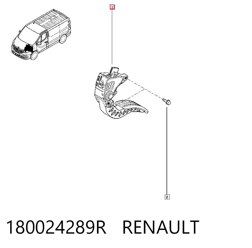 Pedal de gás (de acelerador) para Renault Trafic III EG