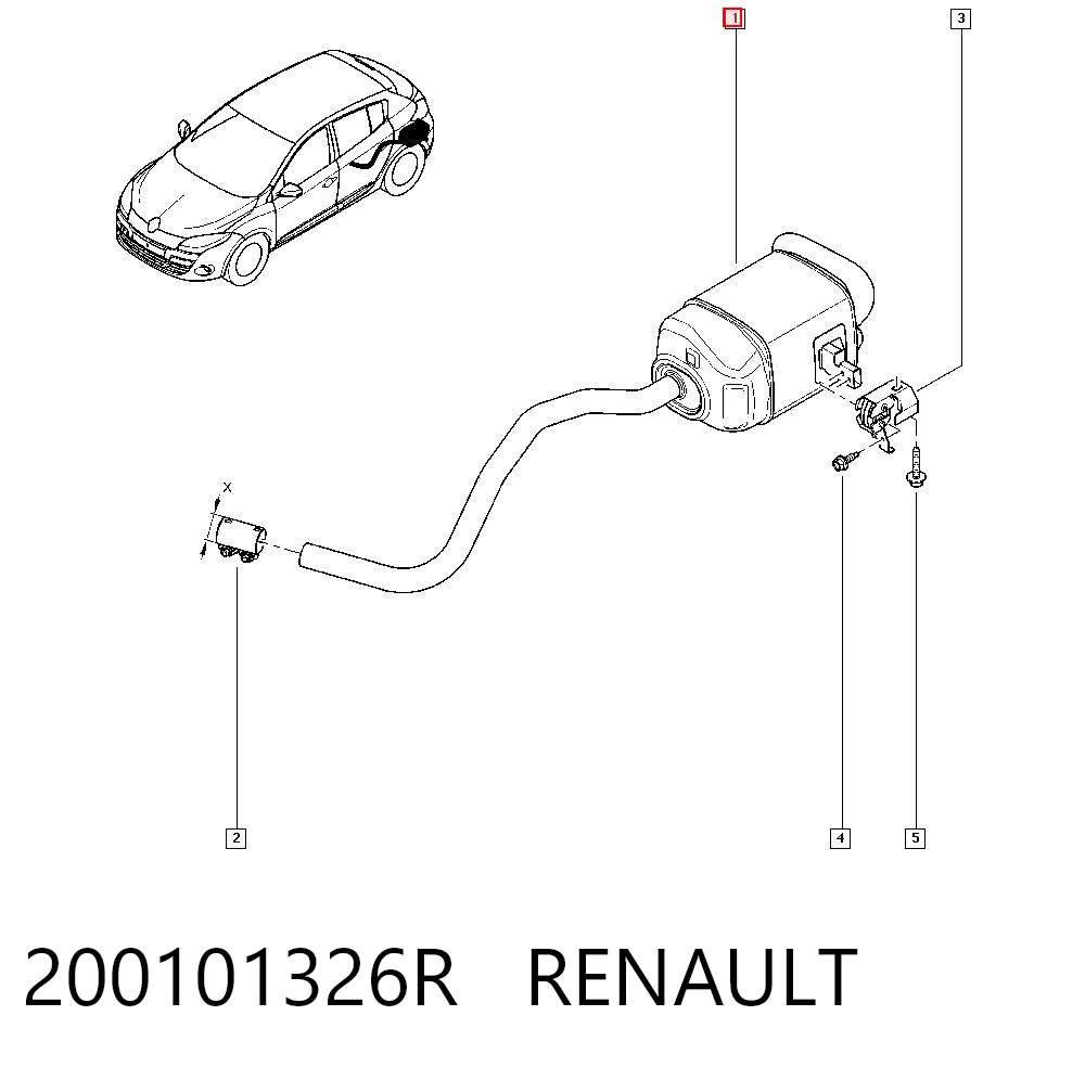 Silenciador, parte traseira Renault Scenic preço, a partir de 55,38 USD