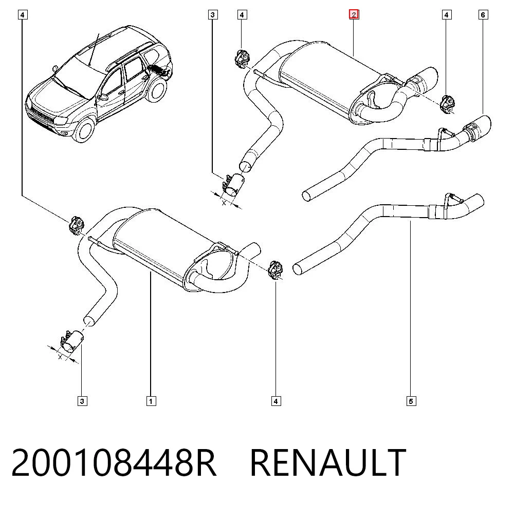 Silenciador, parte traseira Renault DUSTER II HM ao melhor preço