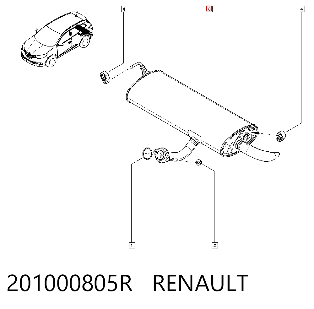 Compre Silenciador, parte traseira Nissan Qashqai 2