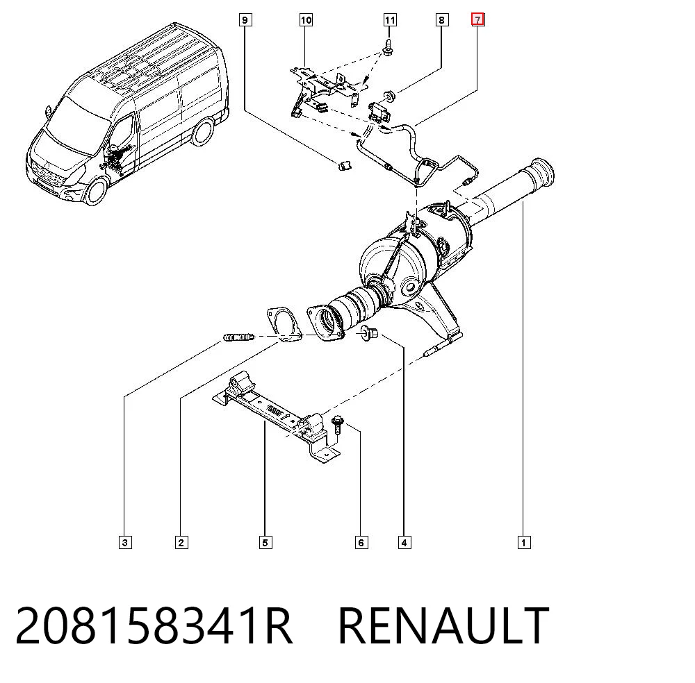 93457569 Peugeot/Citroen Sensor de pressão dos gases de escape