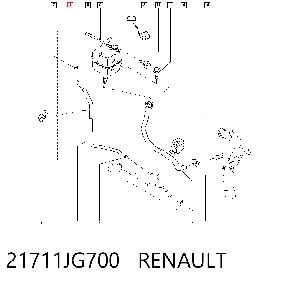 Compre Tanque de expansão do sistema de esfriamento Nissan X-Trail 