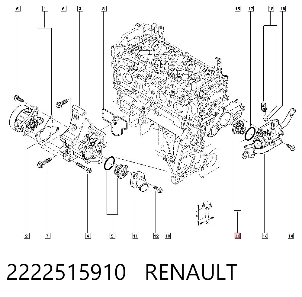 2222515910 Renault (RVI) Termostato