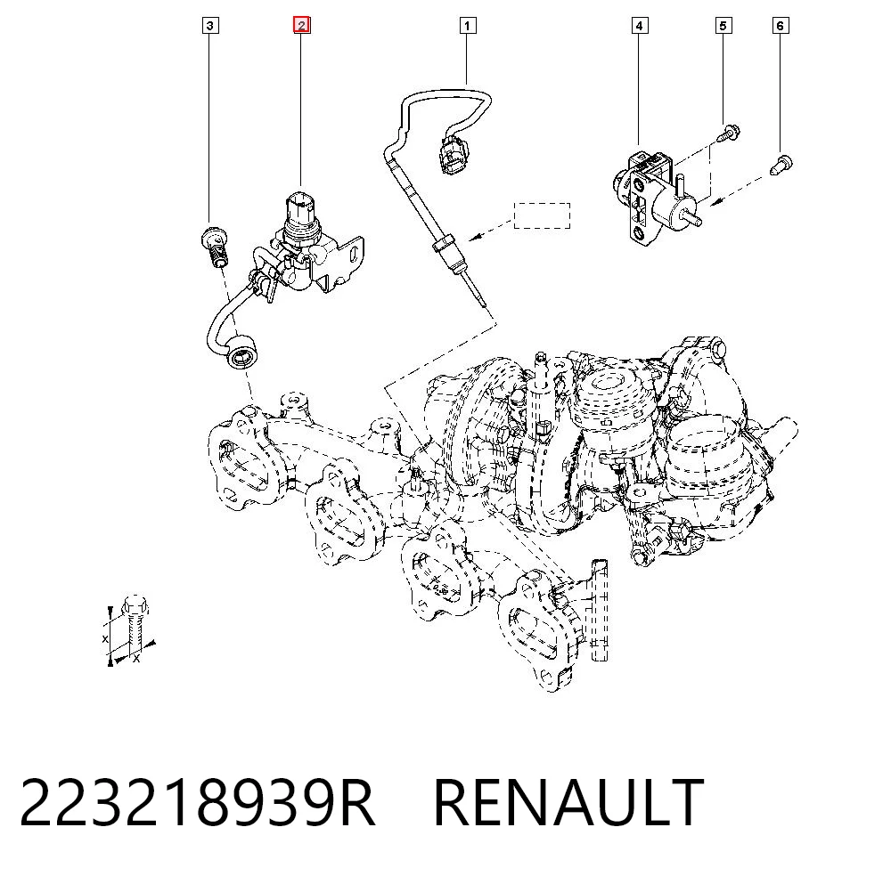 1401000Q0C Nissan/Infiniti Sensor de pressão dos gases de escape