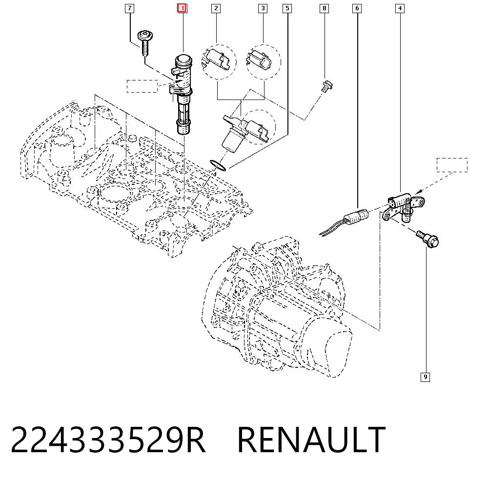 224333529R Renault (RVI) Bobina de ignição
