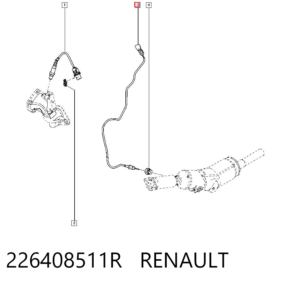 Sensor de temperatura dos gases de escape (GE), de filtro de partículas diesel 93865958 Opel
