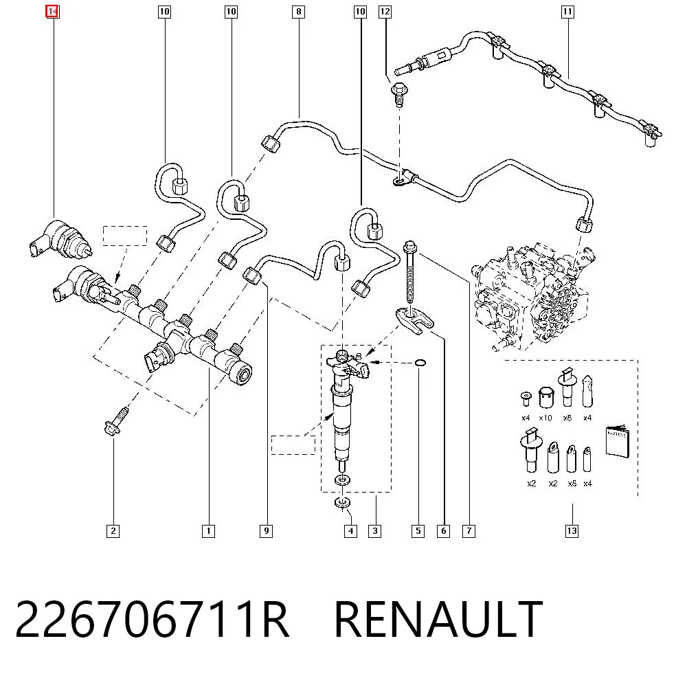 Regulador de pressão de combustível na régua de injectores Renault Scenic III JZ0, JZ1 ao melhor preço