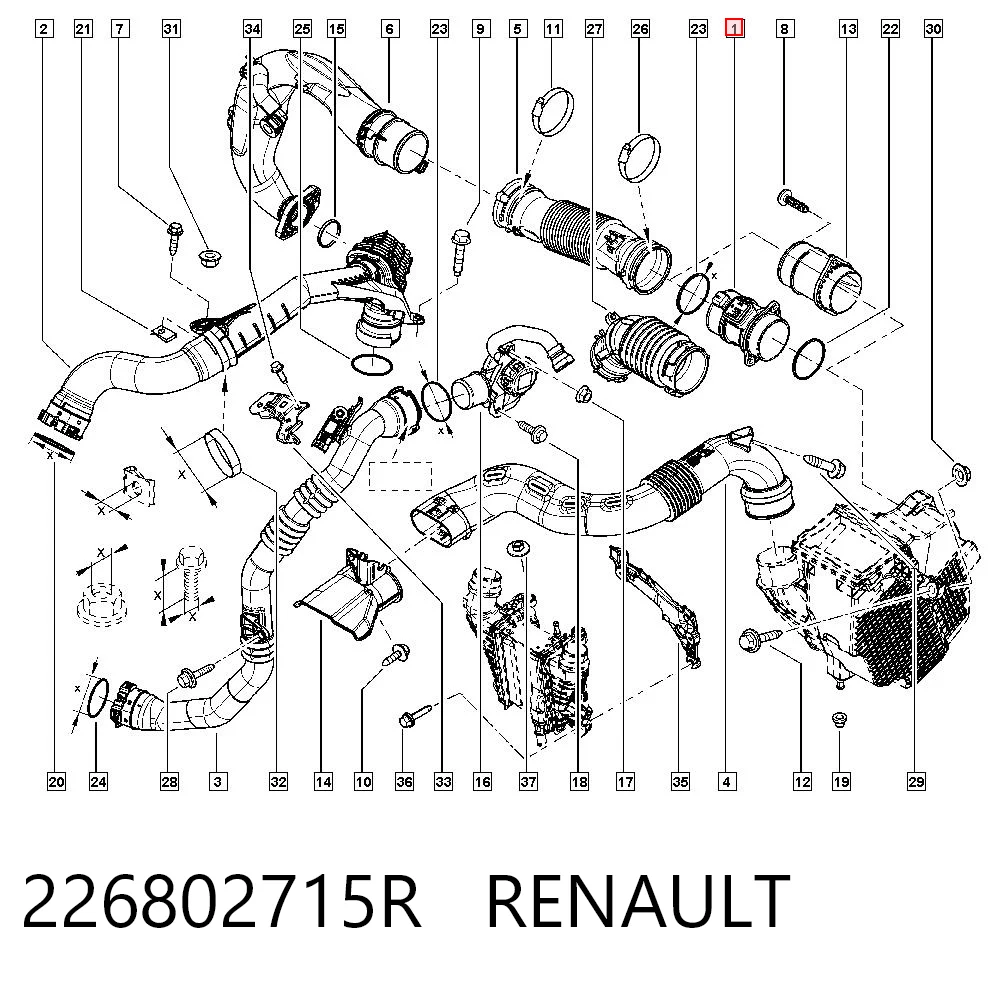 Sensor de fluxo (consumo) de ar, medidor de consumo M.A.F. - (Mass Airflow) Renault Clio V B7 ao melhor preço