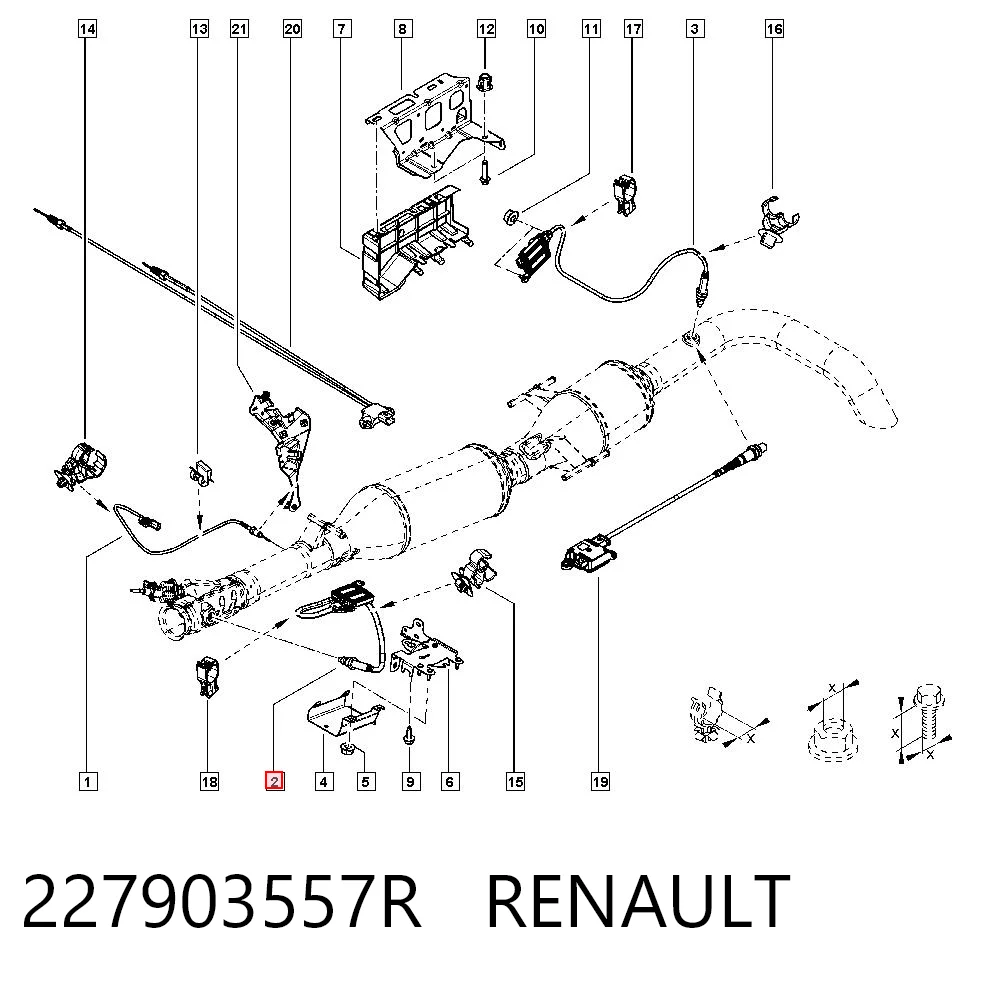 227903557R Renault (RVI) Sensor dianteiro de óxidos de nitrogênio NOX