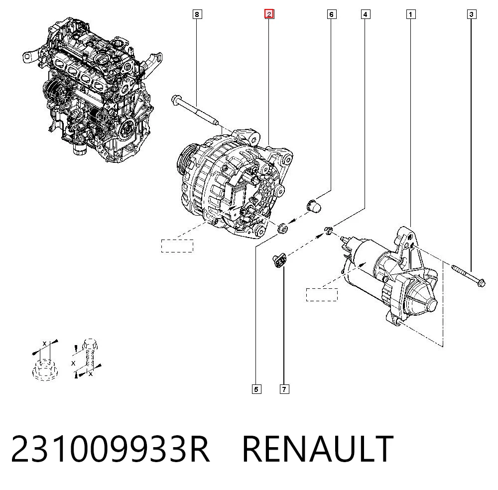 A005TE0581ZE Mitsubishi Gerador