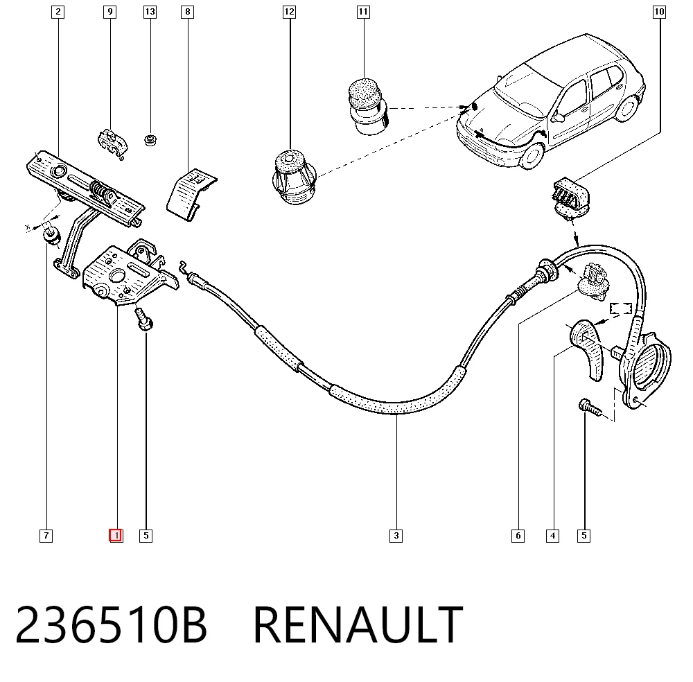 Fecho da capota Renault Megane II LM0, LM1