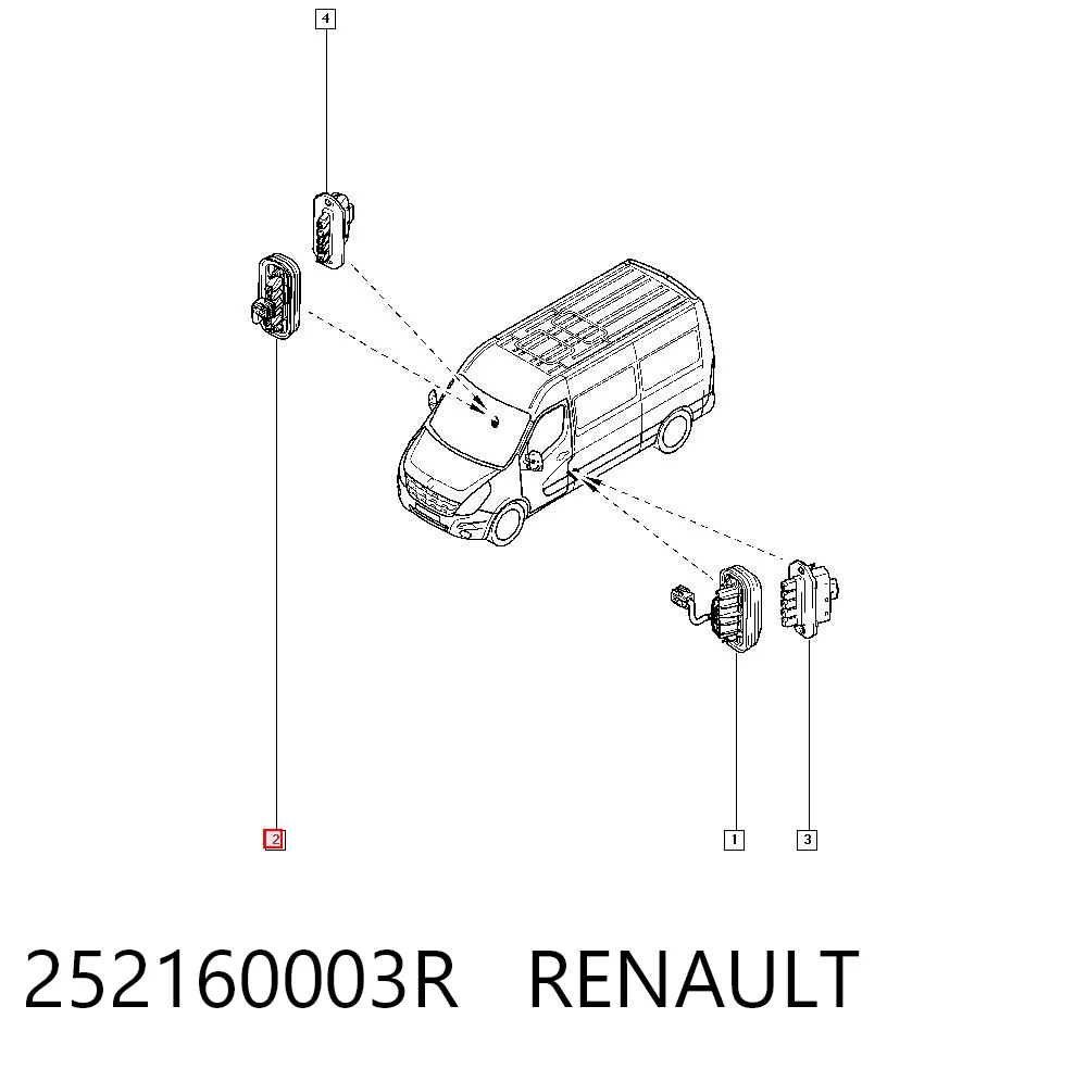 93197554 Peugeot/Citroen Sensor de fechamento de portas (interruptor de fim de carreira), da porta deslizante, na carroçaria