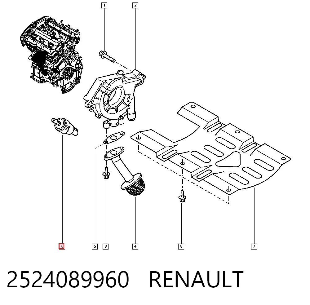 2524089960 Renault (RVI) Sensor de pressão de óleo