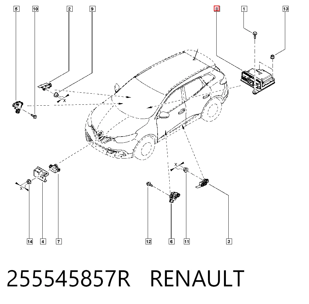 Anel AIRBAG de contato, cabo plano do volante para Renault Megane LV
