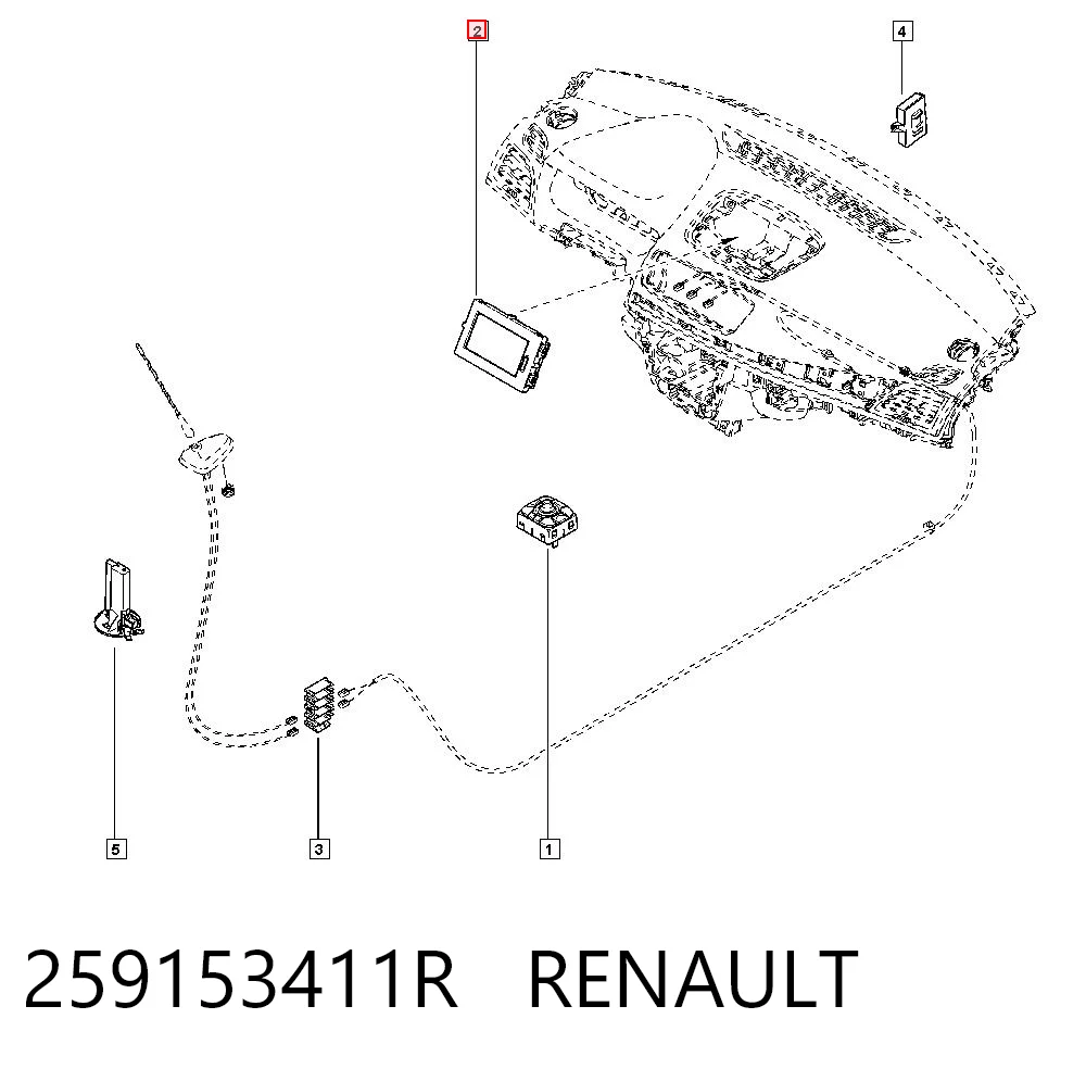 Mostrador multifuncional para Renault Kangoo II FW0