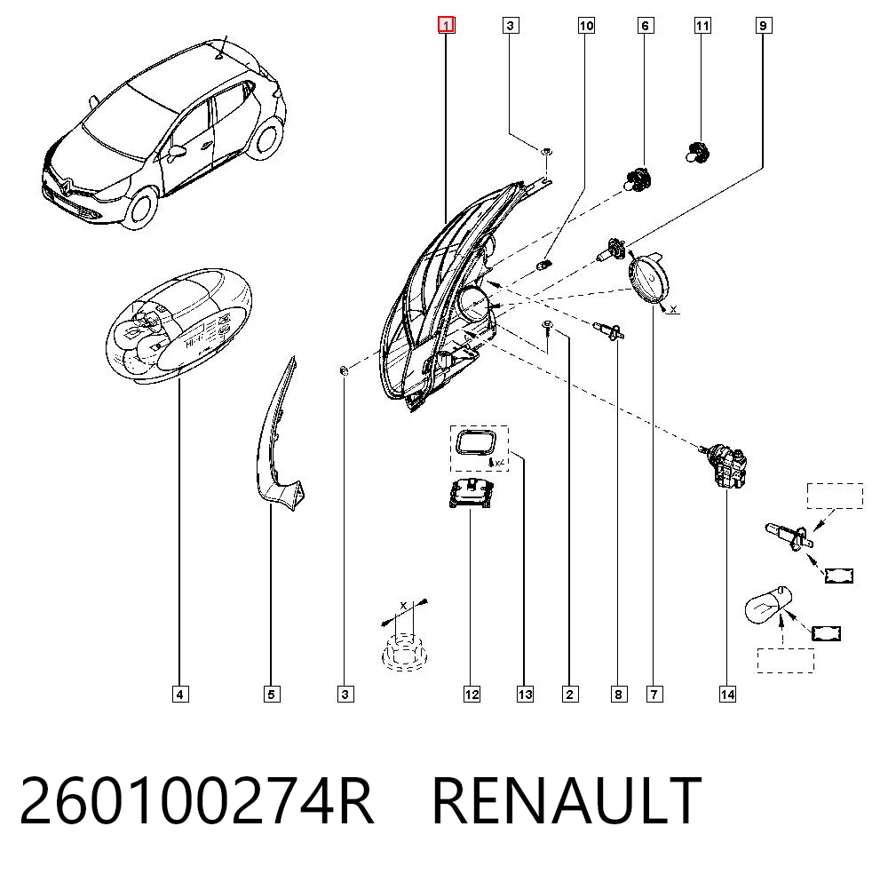 Luz direita Magneti Marelli LPR691 preço, a partir de 469,53 USD