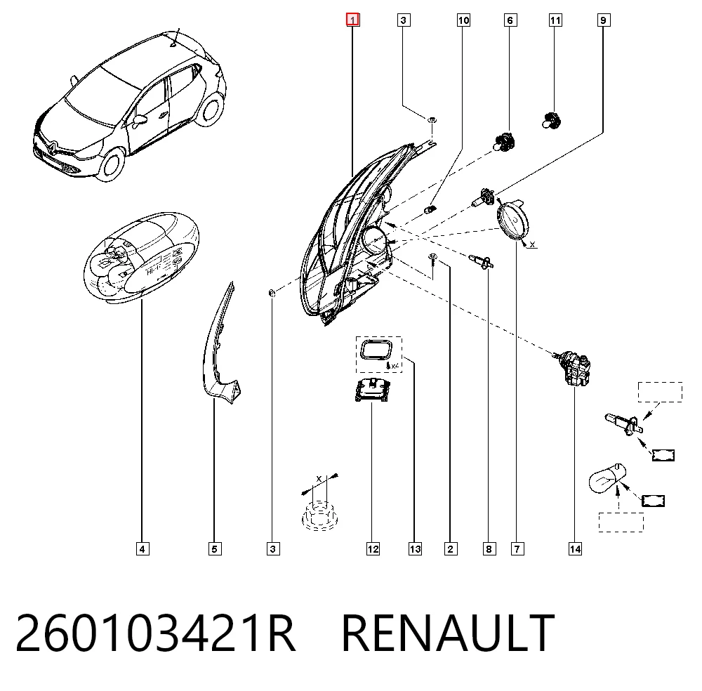 LPR011 Magneti Marelli Luz direita