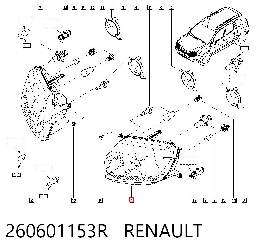 Luz esquerda General Motors 260600069R preço, a partir de 102,05 USD