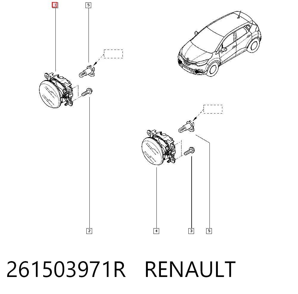 Luzes de nevoeiro direitas Nissan/Infiniti 261503971R preço, a partir de 68,22 USD