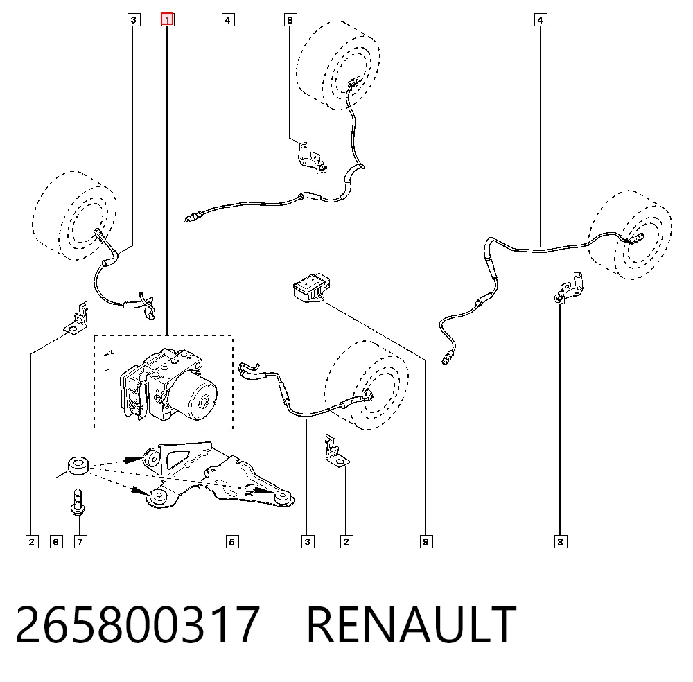 0265234311 Bosch Unidade hidráulico de controlo ABS